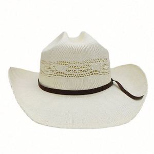 Sombreros de Vaquero Occidentales de Paja para Hombre, con Protección Solar, para Viajes, con Logotipo Personalizado - Product Image 1