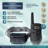Intelligentes Fernbedienungs-Hundetrainingshalsband Bellkontrolle Wiederaufladbare Batterie (>20 Stunden) 330m Reichweite IP67 Wasserdicht Umweltfreundlicher Kunststoff
