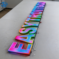 Enseigne LED 3D personnalisée avec lettres peintes, éclairage frontal, mini en acrylique, étanche IP65, pour entreprises, animaleries, salons de thé