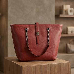 Sac à main tendance BS INTERNATIONAL pour femme en cuir véritable, imperméable, avec fermeture éclair, léger, grande capacité, sangle amovible - Product Image 3