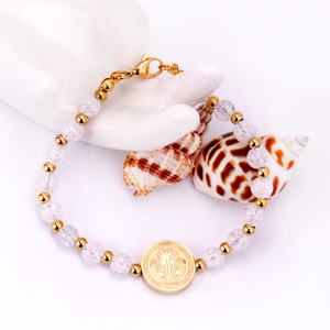 Bracelet élégant à perles plaqué or pour femme – Bijou tendance à prix abordable - Product Image 3