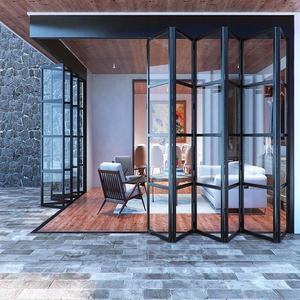 Design rustico vetro temperato <span class=keywords><strong>grigio</strong></span> con cornice in alluminio <span class=keywords><strong>porta</strong></span> a <span class=keywords><strong>battente</strong></span> anteriore in acciaio francese <span class=keywords><strong>porta</strong></span> in vetro crittografia per interni - Product Image 5