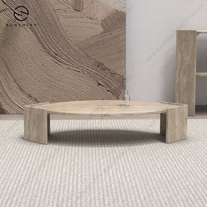 Table basse carrée en pierre de marbre noir minimaliste nordique meubles de maison modernes durables pour salon de ferme - Product Image 4