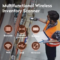 Colector de Datos de Código de Barras Inalámbrico JR RF6000 con Teclado Físico, Terminal de Trazabilidad de Número de Serie para Control de Inventario en Tiendas Minoristas