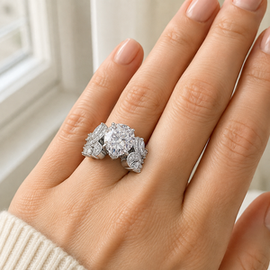 Bague de fête créative en zircon en forme de larme pour femme, bijou de doigt élégant et tendance - Product Image 2