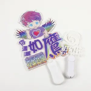 Tùy chỉnh Kpop bangtan chàng trai Lightstick Acrylic huỳnh quang nhấp nháy thanh phim hoạt hình hình ảnh nhân viên Flash Stick cho buổi hòa nhạc