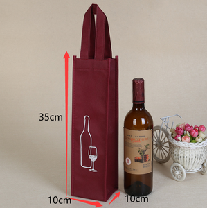 Sac cadeau pour vin, sac d'emballage pour une seule bouteille de vin, sac non tissé laminé, logo imprimable, respectueux de l'environnement - Product Image 6