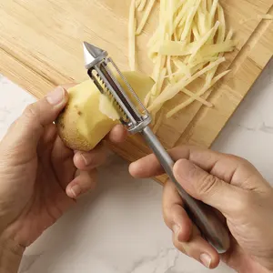 Chất Lượng Cao Thép Không Gỉ Của Nhãn Hiệu Nhà Bếp Tiện Ích Chanh Khoai Tây Cà Rốt Hành Tây Trái Cây <span class=keywords><strong>Peeler</strong></span> Đa-Chức Năng Vắt Tay <span class=keywords><strong>Slicer</strong></span> - Product Image 2