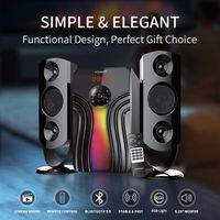 Sistema de Audio 2.1 con Bajos Potentes, Altavoces Multimedia para Cine en Casa y Computadora, Subwoofers
