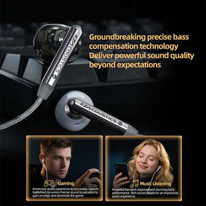 Auriculares HiFi con cable KZ Duet con controlador dinámico 2DD 2 Semi-In Ear Music Monitor Ergonomía Auriculares para juegos personalizados Regalo - Product Image 4