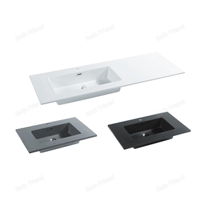 <span class=keywords><strong>Lavabo</strong></span> Rettangolare Moderno in Pietra Artificiale Lucida Bianca, Facile da Pulire, per <span class=keywords><strong>Bagno</strong></span>, <span class=keywords><strong>Dimensioni</strong></span> 60-120cm - Product Image 6