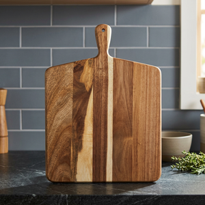 Bandeja de madera para servir alimentos, diseño multifuncional, hecha a mano, personalizable, tabla de cortar de madera para accesorios de cocina - Product Image 1