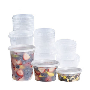 Gobelets d'emballage alimentaire inviolables 16oz 24oz à verrouillage de sécurité, moulés par injection, prix usine, vente en gros - Product Image 1