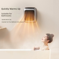 Mini chauffage mural à chauffe rapide en 3 secondes avec télécommande pour salle de bain, douche, usage quotidien et confort domestique