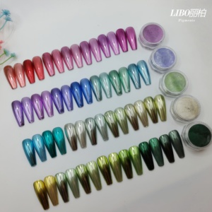 ผงโครเมี่ยมกระจกวิเศษสำหรับตกแต่งเล็บ แบรนด์ส่วนตัว สีทองและสีเงินสุดหรู - Product Image 2