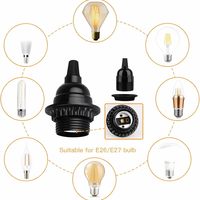 Vente directe usine – Douille/Support de lampe en bakélite E27 standard US avec interrupteur à demi-rotation sans palier – Certifiée