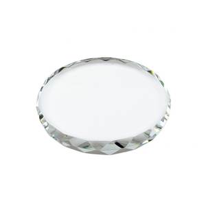 Crystal Paper Weight Oval 80Mm Diameter Office <b>Desk</b> Accessory - Product Image 1