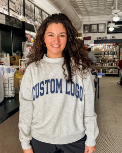 Casual <b>Ladies</b> Mock Neck <b>Sweatshirt</b> Custom College Letter Print Loose Fit <b>Long</b> Sleeve Pullover Cozy Street Style Top - Product Image 2