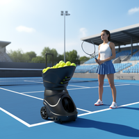 Machine Balles Tennis Automatique IA Lanceur Séchoir Entraînement Intérieur Extérieur Professionnel Smart Serve Pratique Compéti