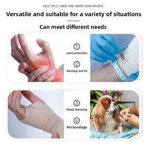 Fascia Elastica Compressiva ad Alta Elasticità per Fornitura Diretta Transfrontaliera, Colore Pelle Personalizzabile, per <span class=keywords><strong>Fissaggio</strong></span> Ferite, Bracciale <span class=keywords><strong>di</strong></span> Emergenza in Gomma, Certificazione CE - Product Image 4