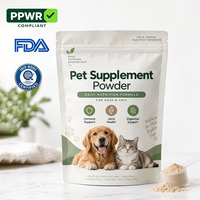 Sachets d'emballage personnalisés pour compléments alimentaires pour animaux de compagnie, pochettes imprimées à fermeture éclair pour vitamines et produits nutritionnels pour chiens et chats
