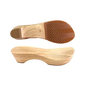 Летняя удобная деревянная подошва для обуви Женская подошва с хорошим качеством резиновой подошвой для горячей продажи сандалий