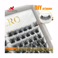 Extensions de cils synthétiques FENGFLY, faites à la main, en bouquets, courbées, volumineuses, naturelles, douces, parfaites, individuelles