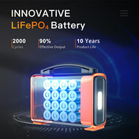 Générateur d'énergie portable de secours 200W personnalisé avec batterie LiFePO4 pour téléphone, ordinateur portable et camping – Station de charge nomade