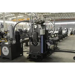 Raintech CNC punzonado marcado cizalla ángulo máquina de procesamiento de acero 160*160*16mm