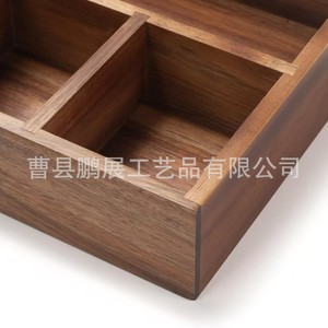 Wooden Coffee Bag Organizer <b>Rectangle</b> Solid Wood Storage Box For Desktop Use - Product Image 4
