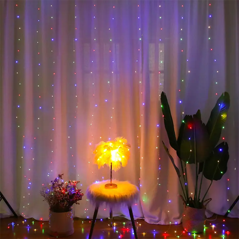 中国主導の装飾妖精ライト結婚式のカーテンライト防水小さなクリスマスツリーライト点滅LEDホリデーストリング