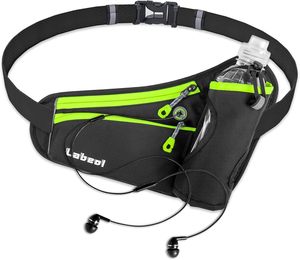 Sac de course gratuit - Ceinture de sport - Ceinture d'entraînement avec porte-bouteille - Ceinture de sport avec fermeture éclair - pour hommes et femmes - Product Image 1