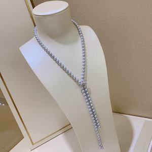 Colgante de Plata de Ley 925 con Cadena de Estilo Trébol Redonda de 11-12 mm, Comparable a Perlas de Agua de Mar, Collar de Regalo con Tréboles - Product Image 1