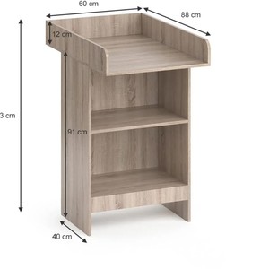 Cambiador de Bebé Creativo, Cambiador de Pañales Multifuncional de Madera Maciza con Panel Táctil y de Masaje, Mesa de Cuidado del Bebé - Product Image 4