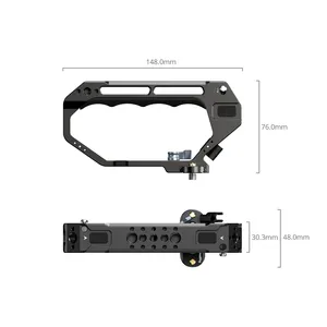 Empuñadura de mano universal SmallRig de circuito cerrado con agarre superior tipo D y abrazadera NATO para cámaras DSLR/sin espejo y video - Product Image 6