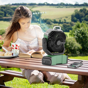 20000MAh Động Cơ Đôi Nước Phun Sương Ngoài Trời Fan Led Đèn Lồng & Móc Lều Bàn Bảng Fan Xách Tay USB Có Thể Sạc Lại Phun Cắm Trại Fan Hâm Mộ - Product Image 5