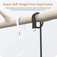 Kabel silikon Tipe C 240W 100W Tipe C kustom pabrikan kabel Data pengisian daya Cepat USB C ke USB C 5A PD warna putih hitam ungu biru 1m 2m