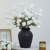 Fleurs Artificielles en Gros pour Décoration Intérieure – Boules de Pissenlit à 5 Têtes, Feuillage, Fleurs en Soie pour Arrangements et Décoration de Mariage