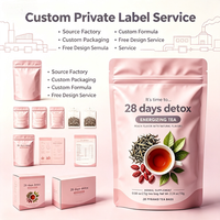 Détoxifiant corporel en 28 jours, tisane détoxifiante naturelle, stimule le métabolisme, favorise l'amincissement, 28 sachets de thé, logo personnalisé pour adultes, OEM/ODM