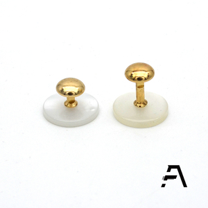 सोने प्लास्टिक Clerical Clergy कोर्ट अंगरखा शर्ट सामने और वापस कॉलर स्टड - Product Image 3