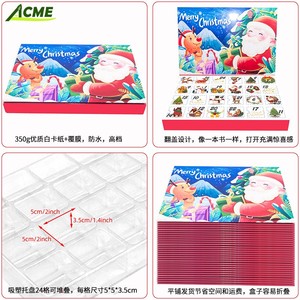 Caja de Navidad <span class=keywords><strong>para</strong></span> niños Listo <span class=keywords><strong>para</strong></span> enviar Caja sorprendida Embalaje Regalo Calendario de Adviento de Navidad - Product Image 4