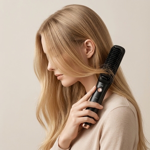 Lisseur de barbe et cheveux sans fil, portable, rechargeable par USB, mini <span class=keywords><strong>brosse</strong></span> peigne électrique pour <span class=keywords><strong>homme</strong></span> et femme - Product Image 1
