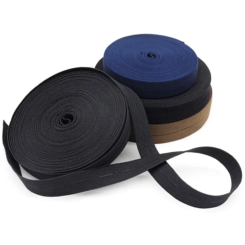 Polyester Nylon Elastische Band Band Bias Tape Jacquard Vouw Over Elastische Linten Voor Tailleband Lage Prijs Gebreide Opp Tas