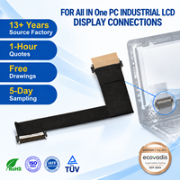 Câble électrique plat en PVC personnalisé à 30 broches pour connecteur d'écran d'ordinateur portable, faisceau de câblage pour écran tactile industriel tout-en-un