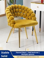Chaise rembourrée simple et luxueuse avec dossier, chaise de salle à manger rembourrée, chaise de loisirs