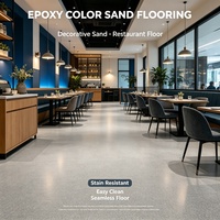 Revêtement de sol décoratif auto-nivelant en sable coloré époxy de haute qualité pour usage intérieur et extérieur