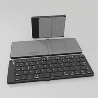 Keyboard Mini Nirkabel 2.4Ghz Lipat dengan Touchpad Aluminium Ultra Tipis Portabel Dapat Diisi Ulang USB Tipe C IOS iPad Android Windows