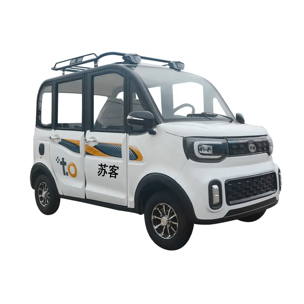 चीन में निर्मित परिवार के लिए छोटा 4 सीट वाला वयस्क ई-ऑटो ईवी वाहन / सबसे सस्ता थोक 4 पहिया आर्थिक व्यक्तिगत मिनी इलेक्ट्रिक ई कार