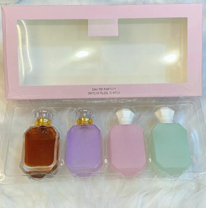Set de Regalo de Perfumes para Mujer al por Mayor, Estilo Árabe de Dubái, 30ml*4, Eau de Parfum Líquido, Larga Duración, Aroma Floral y Frutal, Lujoso y Portátil - Product Image 1