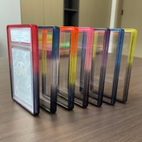 Pelindung Kartu Tahan Lama PSA Slab Guard Gradient TPU Bumper Penutup Belakang Akrilik Transparan untuk Kartu Koleksi 41 Pilihan Warna